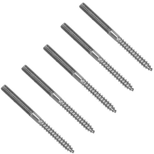 5 Stück M6x90 Edelstahl A4 Stockschraube Rechtsgewinde