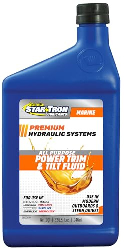 STAR BRITE PRO Star Power Trim & Tilt Fluid - Super Premium All Purpose Hydraulic Fluid for Trim Tabs, Power Tilt & Steering Systems - Anti-Wear, Anti-Foam - Outboard & Stern Drive Systems (028532)