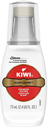 KIWI Scuff Cover, 1 Bottle with Sponge Applicator, White, 2.4 Fl.Oz
