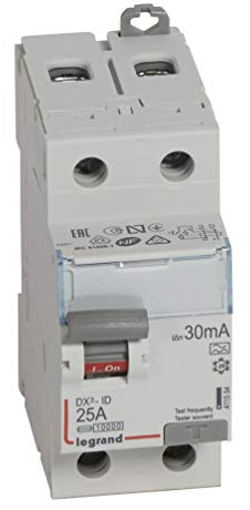 Interrupteur différentiel 2P 230V~ 25A type A 30mA - 2 modules