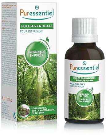 Puressentiel - Huiles Essentielles pour Diffusion - Diffuse Promenade en Forêt - 100 pourcent pures et naturelles - Libère un parfum ressourçant et revitalisant - 30 ml