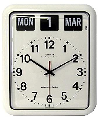 NRS - Orologio da parete con indicazione della data, grande, analogico