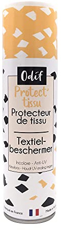 Odif - Protect'Tissu - Protecteur et Imperméabilisant pour Tissu - Transparent et Anti UV - Fabriqué en France sans Acide - Spray de 400 ml