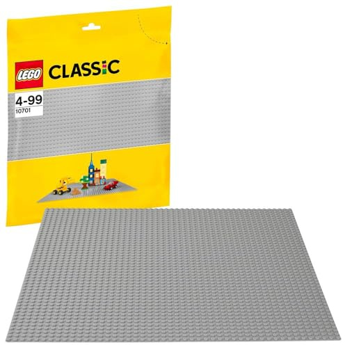 LEGO 10701 Classic Grey Building Plate, 38 cm x 38 cm, Educational Toy, Creative Play