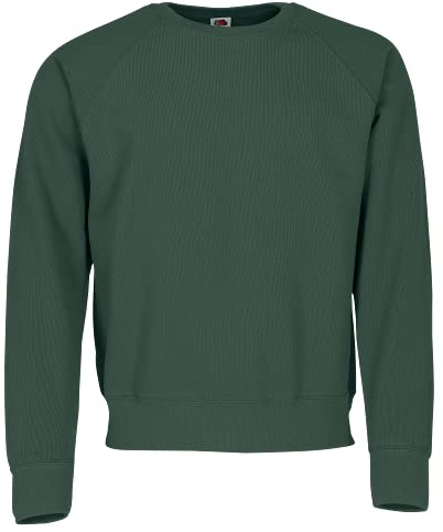 Geeney Mens Raglan Classic Sweater, Green, L UK