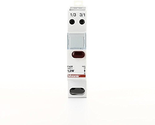 Portalampada Bticino Per Segnalazione E10 Max 1,2W Spia Rossa - 1 Modulo F40R