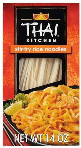Thai Kitchen Stir Fry Rice Noodles, Gluten Free, Non GMO, Two Ingredients, Quick Cook, For Pad Thai and Other Stir-Fry Dishes, 14 oz