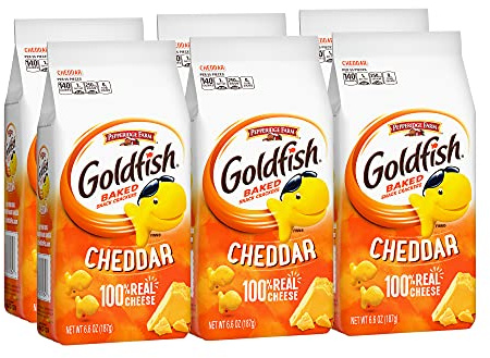 Pepperidge Farm Goldfish, Cheddar, 6.6-Ounce Bag (Pack of 6)