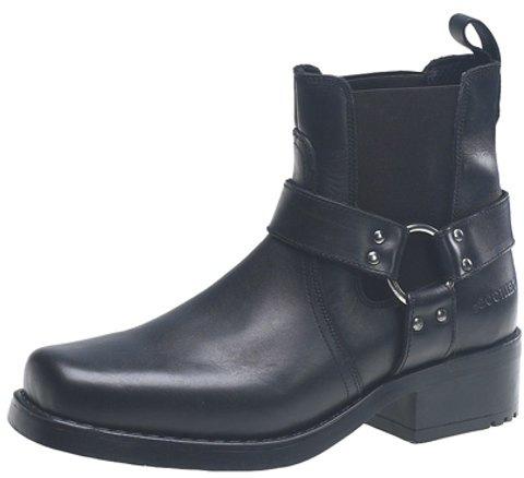 Gringos Mens Western and Cult Fashion Low Harley - Black Leather, Mens UK 9/EU 43