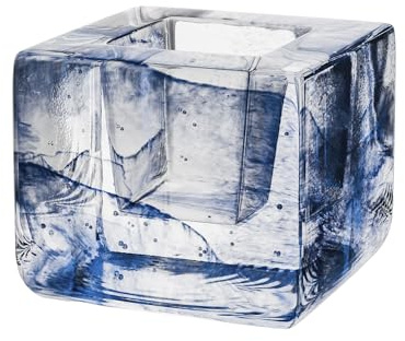 Kosta Boda Brick Votive Blue