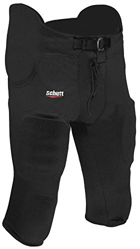 Schutt Sports Jugend All-in-One Poly Knit Fußball Hose, schwarz, X-Large