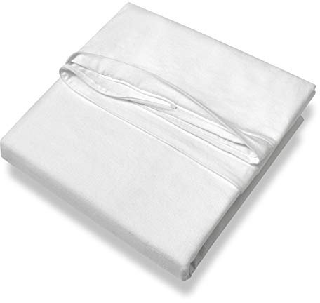 SETEX Antiallergen Schutzbezug für Oberbett, 155 x 220 cm, Bettbezug für Bettdecke oder Duvet, Evolon-Vlies, Protect & Care Bettwäsche, Weiß