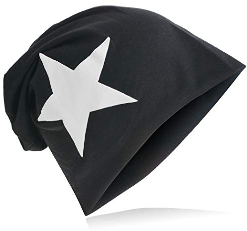 Jersey slouch beanie lång mössa med stjärnstil unisex enfärgad män kvinnor trend, En Storlek