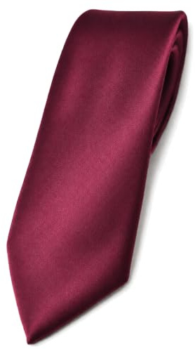 TigerTie Corbata estrecha de diseño liso - corbata - ancho de corbata 6 cm