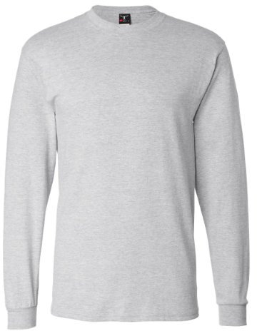 Hanes Adult Beefy-T® Long-Sleeve T-Shirt - Ash (99/1) - 3XL