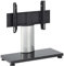 VCM TV Ständer Fernseh Tisch Glas Standfuß Halterung Stand Möbel Rack VESA Universal silber/weißlack 55 x 68 x 30 cm