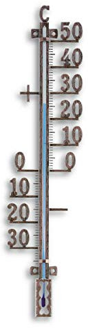 TFA 12.5002.51 - Termómetro de Exterior, metálico, Color Negro