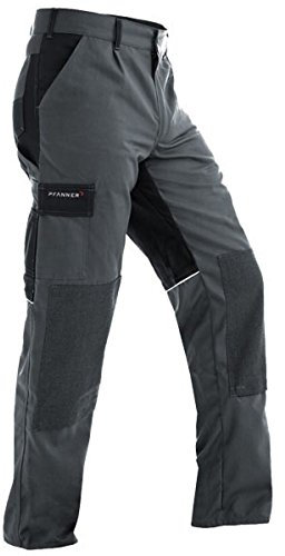 Pfanner Funktionsarbeitshose StretchZone Canvas mit Stretchgewebe, Farbe:grau/schwarz, Größe:52