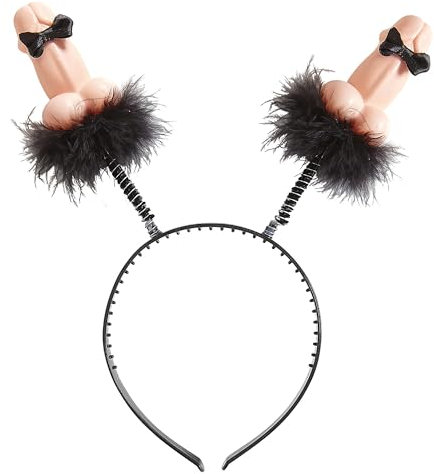 W WIDMANN MILANO Party Fashion 05694 - Fascia per capelli con Willy e papillon, articolo scherzoso per addio al nubilato