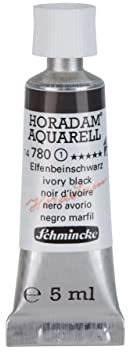 Schmincke – HORADAM® AQUARELL - feinste Künstler-Aquarellfarben, Elfenbeinschwarz - 5 ml