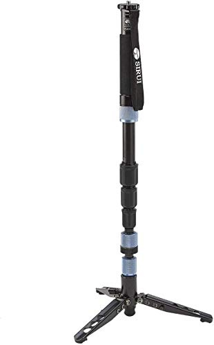 SIRUI P-204SR Monopie de Aluminio de 4 Secciones, monopie de vídeo multifunción con Patas de Apoyo