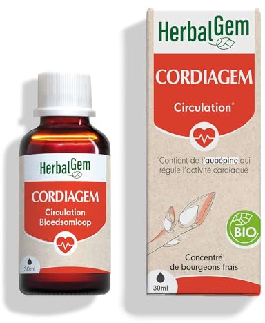 HerbalGem Cordiagem Bio Complexe circulation Favorise une circulation fluide Gemmothérapie Concentrée 30 ml