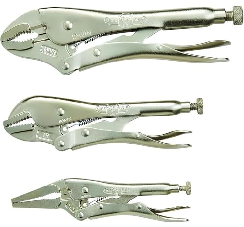 IRWIN VISE-GRIP Pliers Set, Locking Pliers, 3-Piece (323S), Silver
