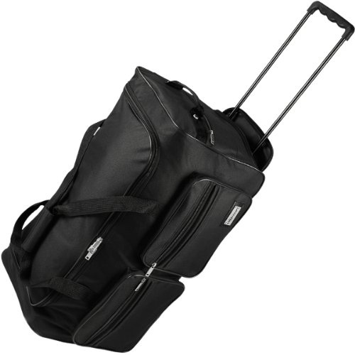 Leonardo® Bolsa de Viaje XXL con Ruedas | 132L Maleta Grande Plegable | Ligera y Resistente | Hombre & Muher | 81,5x39x41,5 cm | Negra