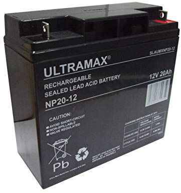 Lawnmower Battery Ultramax 12V 20Ah - (Replaces F19-12B)