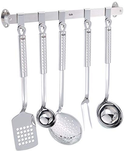 Fissler Magic / Küchenhelfer-Set aus Edelstahl (6-tlg.) Löffel-Garnitur, sehr massiv und hochwertig, rostfrei & hitzebeständig