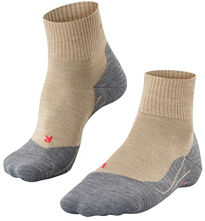 FALKE Herren Wandersocken TK5 Wander Short, Wolle, 1 Paar, Beige (Nature Mel 4100), 39-41