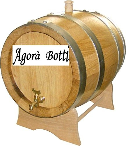 Agorà Botti Barilotto in Rovere da 20 Litri con Spessore doghe da 3 cm