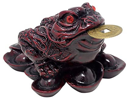 CRAPaUD Feng Shui chinois trois pieds monnaie, grenouille, le Patrimoine W gratuit Mxsabrina Red String Bracelet D1057 de juanxian