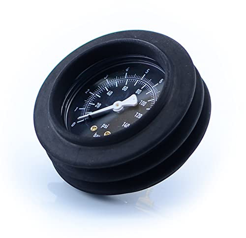 Fittingstore - Manometer stoßgesichert für Handreifenfüller Ø 63 - G 1/4 - Klasse 2.5 (0-10 bar)