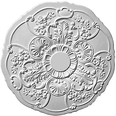 M 22 rosaces en stuc en polystyrène - Diamètre : 65 cm - Polystyrène - Rosaces élégantes en stuc en polystyrène de qualité supérieure - Déjà pré-peintes en blanc pur - Donnez à vos pièces une touche