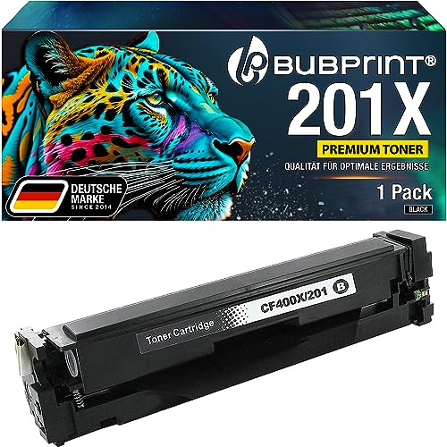 Bubprint Tonerkartusche kompatibel als Ersatz für HP 201X 201A CF400X CF400A für HP Color Laserjet Pro MFP M277dw M277n M274n M277 M252dw M252n (1 Schwarz)