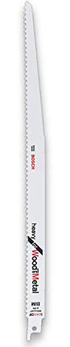 Bosch Professional Coffret de 5 lame de scie sabre S 1411 DF Heavy for Wood and Metal (longueur 300 mm, accessoires pour scie sabre)