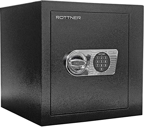 Rottner Monaco 45 Geschäftstresor EN1 Möbeltresor Elektronikschloss Aufbohrschutz Notbestromung Feuerfalz in Türöffnung verstellbarer Fachboden inkl. Befestigungsmaterial