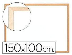 Q-Connect Pizarra Blanca Laminada Marco De Madera 150 x 100 Cm