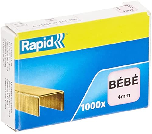 RAPID Boîte Rose Pack Lot de 1000 Agrafes Bébé cuivrées