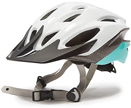 Raleigh - CSH1133L - Mission Evo Lightweight Adjustable Unisex Cycling Helmet Size 58-62cm in White and Mint