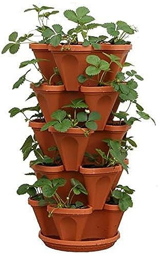 Mr. Stacky 5-Tier Strawberry Planter Pot, 5 Pots