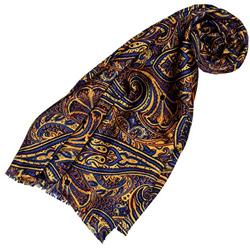 LORENZO CANA - écharpe 100% soie imprimé en couleurs harmonieuses Double écharpe chiffon de soie soie Chiffon Dandy style 30 x 160 cm