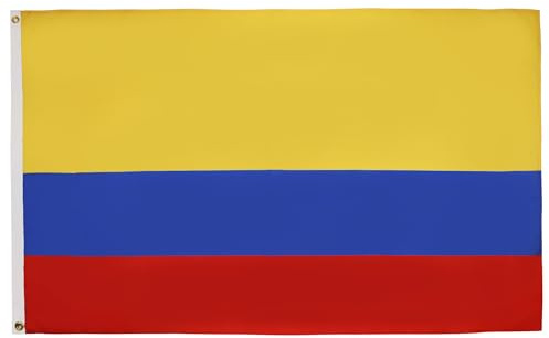 AZ FLAG - Bandera Colombia - 150x90 cm - Bandera Colombiana 100% Poliéster ligero Con Ojales de Metal integrados - 80g