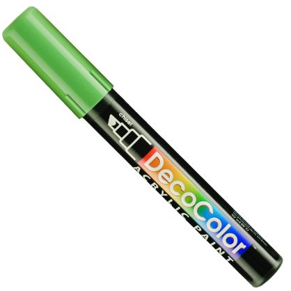 UCHIDA 315-C-102 Marvy Deco Color Chisel Tip Acrylic Paint Marker, Jade Green