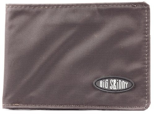 Big Skinny Men's Compact Sports Bi-Fold Slim Wallet for Men, Card Holder, Holds Up to 20 Cards, Brown