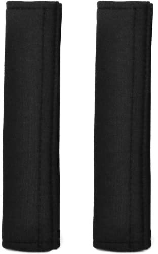 TRIXES Seatbelt Strap Covers x2 – Two Car Seat Belt Comfort Pads with Hook and Loop - Black Travel Cushion Seat Belt Covers – Seatbelt Protector Straps