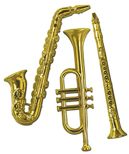 Beistle Gold Plastic Musical Instruments