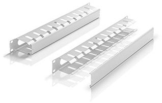 LOGILIGHT 48.3 cm/19 inch Cable Panel 1 Rack Unit with Cover Grey