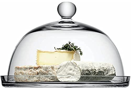 LSA International Vienna Plate & Dome Ø25/Ø22.5 H18cm Clear| 1 Unit | Mouthblown & Handmade Glass | VI02